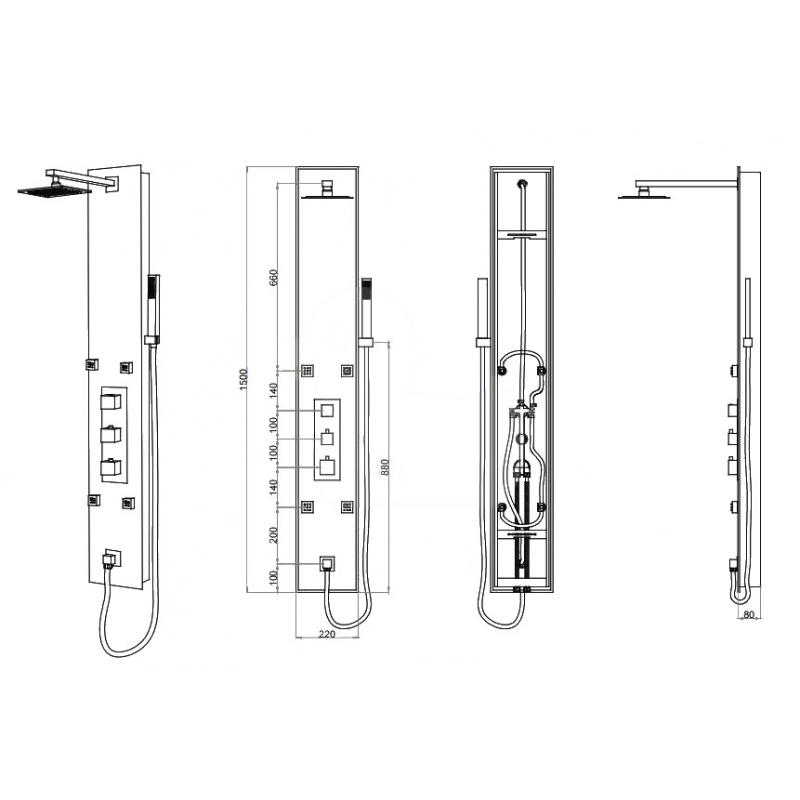 Columna Glass Shower