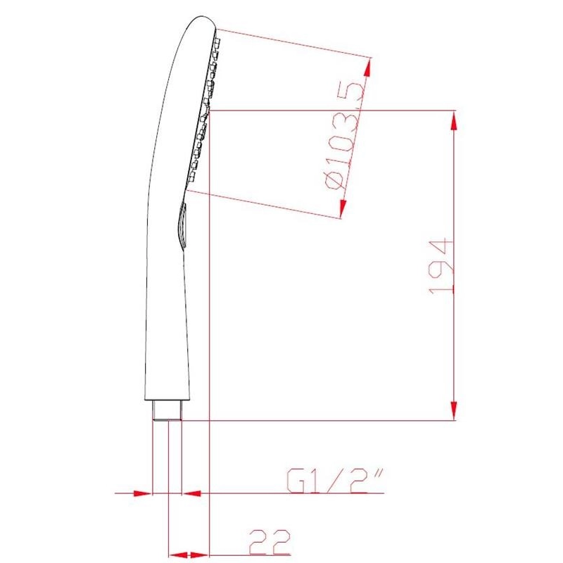 Optima teleducha 3 funciones con pulsador cromado  BSRT32