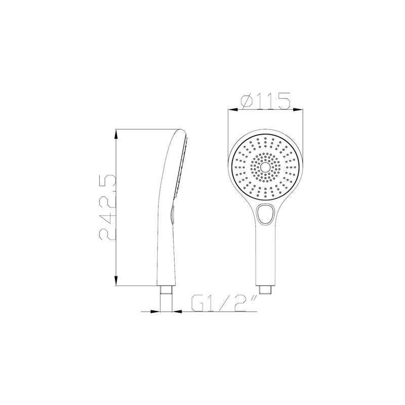 Optima teleducha 3 funciones con pulsador cromado  BSRT32