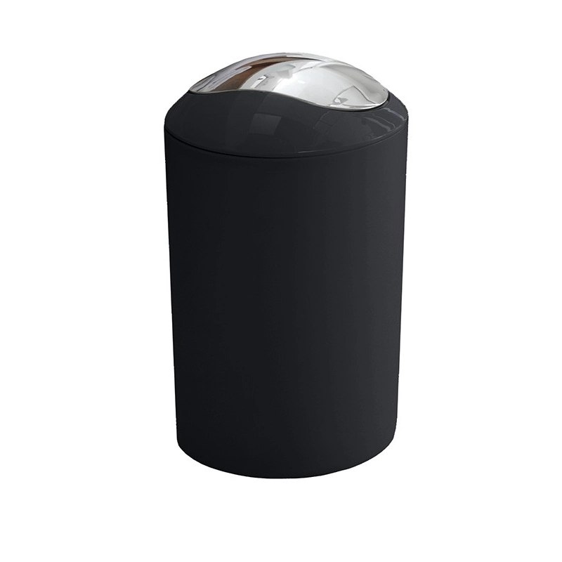 PAPELERA KLEINE WOLKE GLOSSY NEGRO 5L OPTIMA