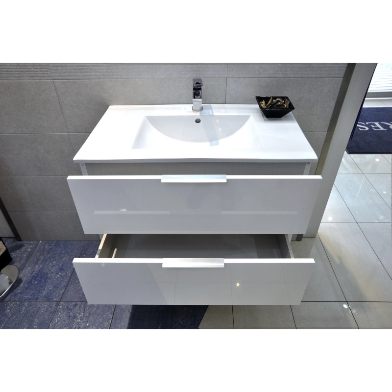 Sonia Mueble de Baño Blanco brillo 80x46 cm 2 cajones con