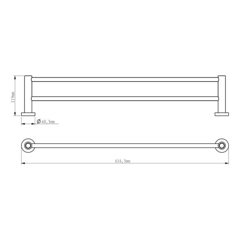 Toallero Doble Optima Soft SOF29