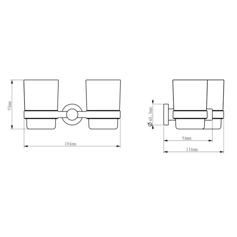 Optima Soft SOF47 Portavasos doble a Pared