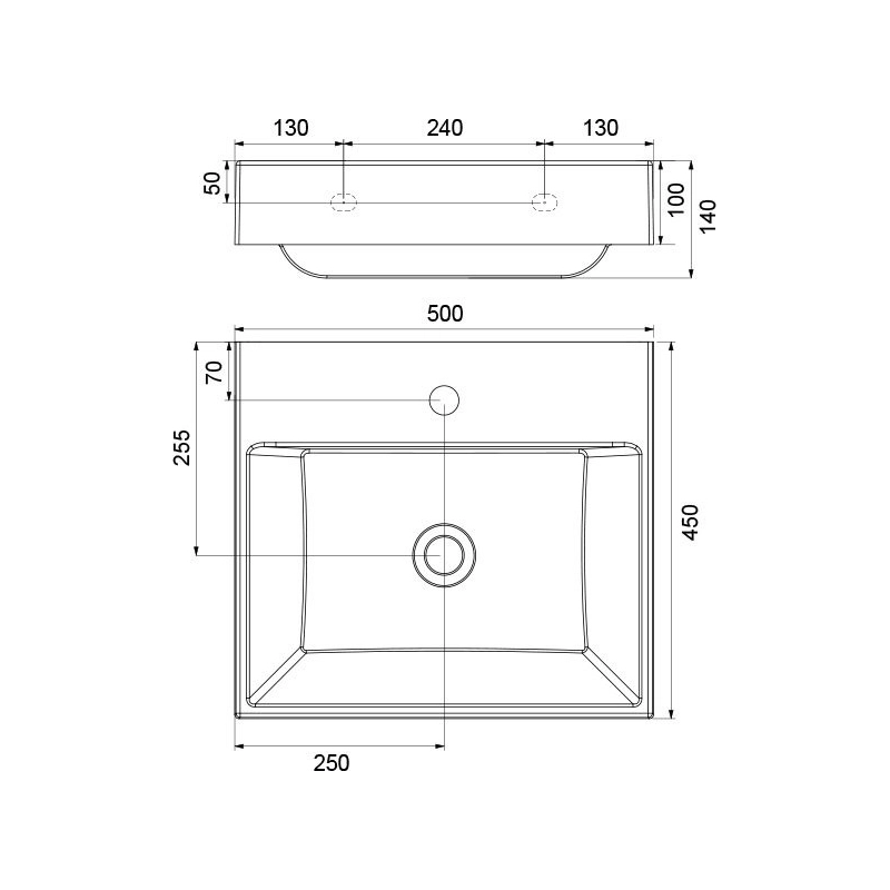 Lavabo Ravak Natural 50x45