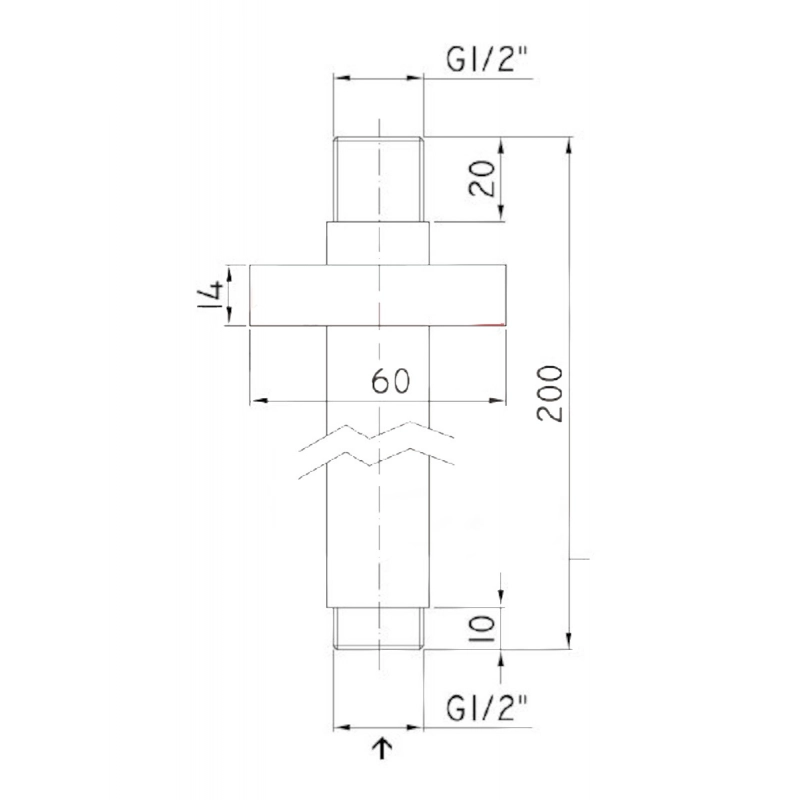 Optima OPB004 Brazo de conexión techo 20 cm