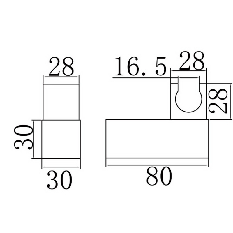 Optima Soporte para teleducha Cuadrado giratorio BSDOK42 Latón Cromo