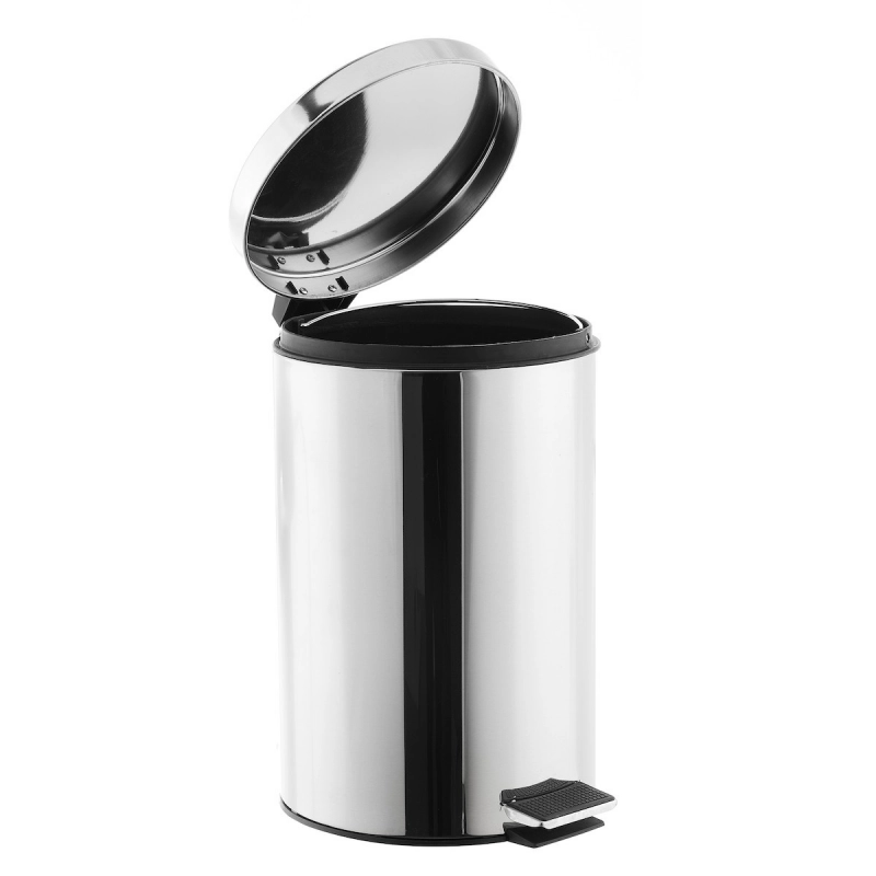 PAPELERA PEDAL BAÑO KOS12NEW INOX Brillo 12L OPTIMA