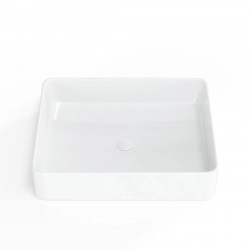 Lavabo Cuadrado encimera Blanco Brillo 50x40 Infinitio SATINF5040 de Swiss Aqua Technologies