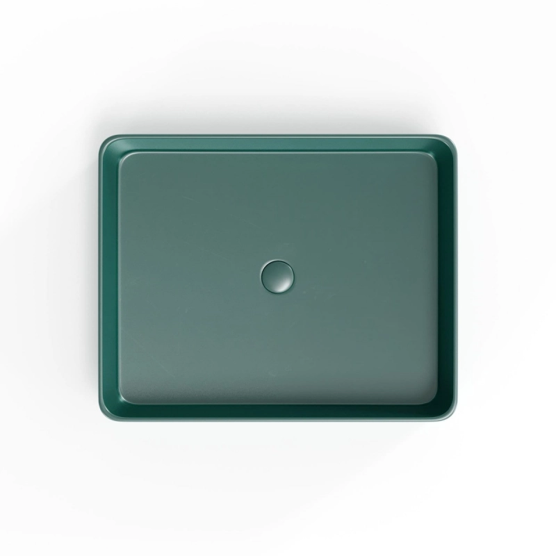 Lavabo encimera Verde mate 50X40 Infinitio SATINF5040DGEM de Swiss Aqua Technologies