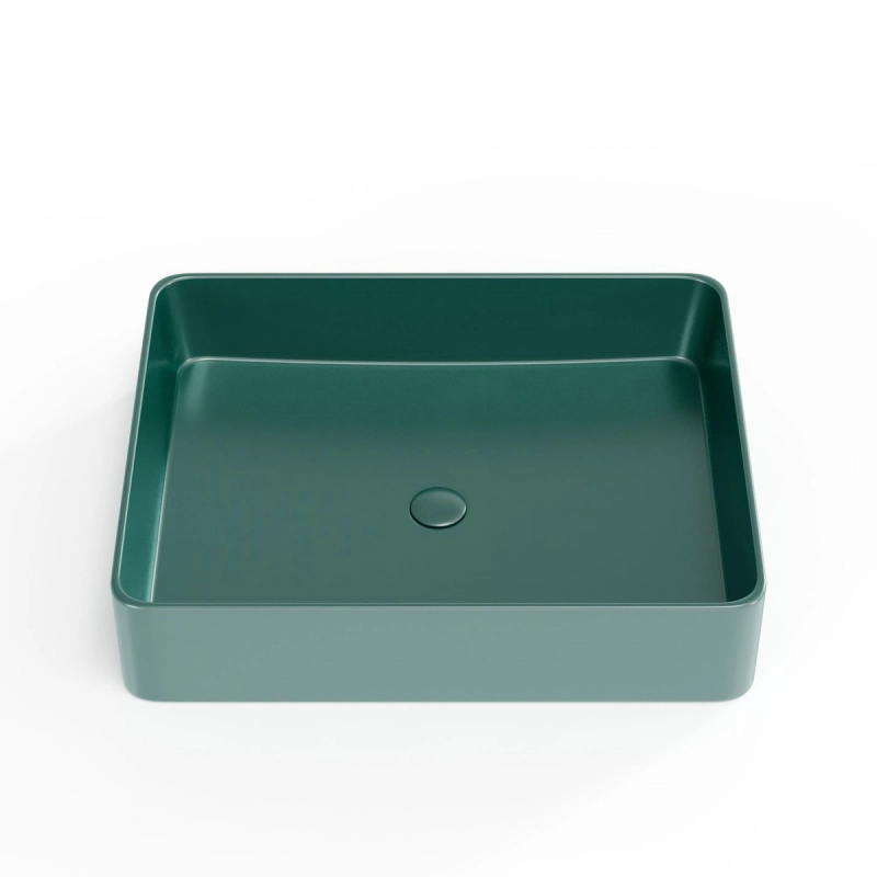 Lavabo encimera Verde mate 50X40 Infinitio SATINF5040DGEM de Swiss Aqua Technologies