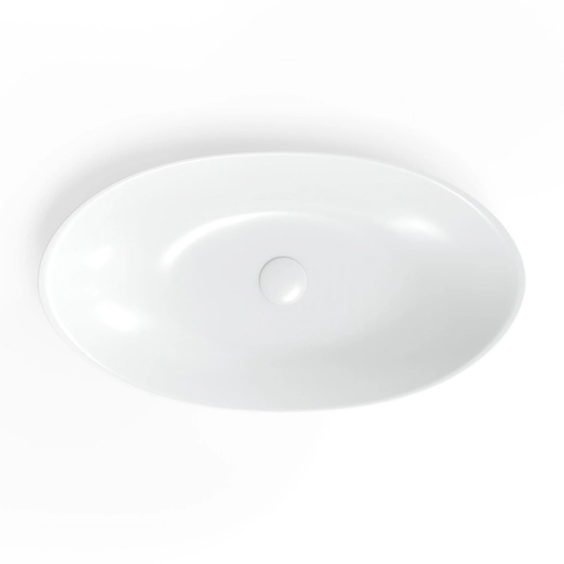 Lavabo Ovalado encimera Blanco Brillo 60x40 Infinitio SATINF6040 de Swiss Aqua Technologies