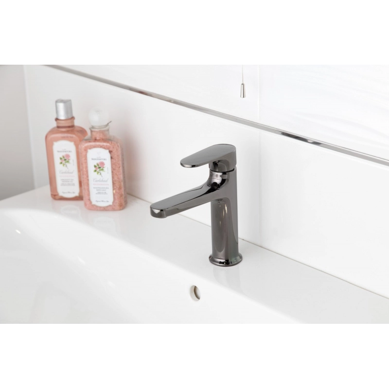 Grifo Monomando Lavabo DARK GUN METAL SATBSDA271P negro de Swiss Aqua Technologies