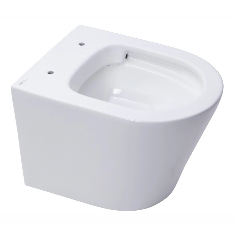 Conjunto ROCA Active, pulsador PVC Blanco brillo con WC suspendido Softclose Infinitio SATINF010RREXP DE SWISS AQUA TECHNOLOGIES