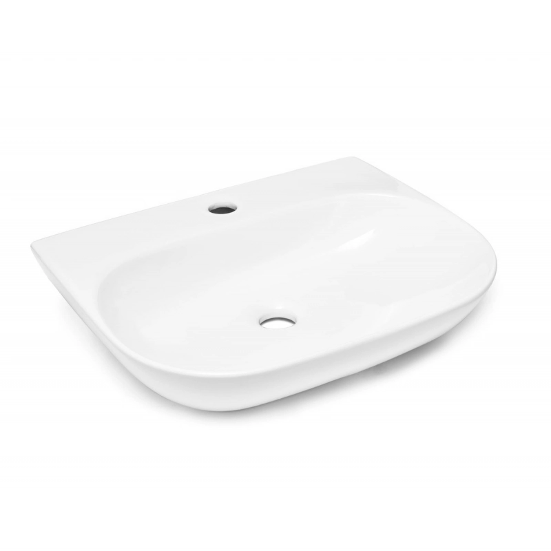 SWI Lavabo BREVIS BLANCO BR 50x38 SATBRE5038R S/Rebosadero Y con orificio Grifo