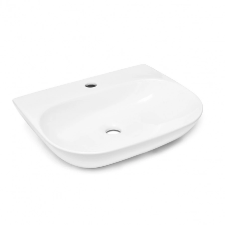 SWI Lavabo BREVIS BLANCO BR 50x38 SATBRE5038R S/Rebosadero Y con orificio Grifo