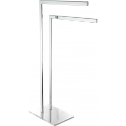 Optima Glas Toallero Doble Pie Cristal B/N