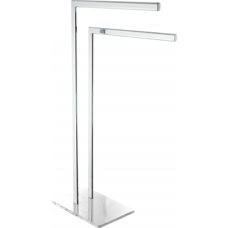 Optima Glas Toallero Doble Pie Cristal B/N