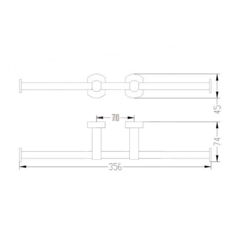 Optima Cube Way Porta Rollos/Toallero Doble SPI27