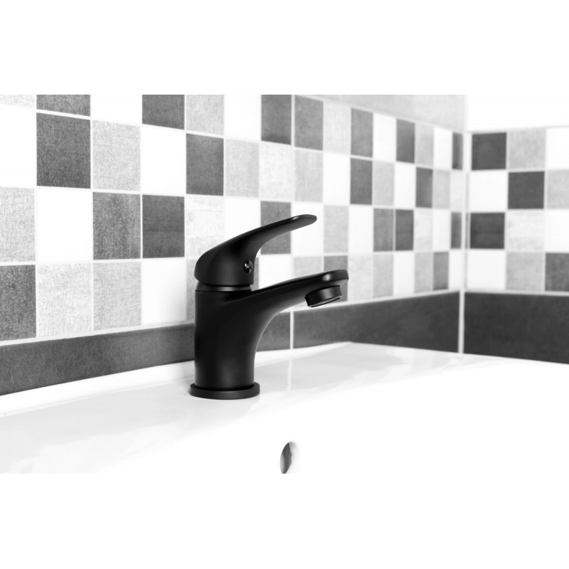 Grifo Monomando de Lavabo sin salida S-Line Pro Negro Mate BSLPRO271C de Optima