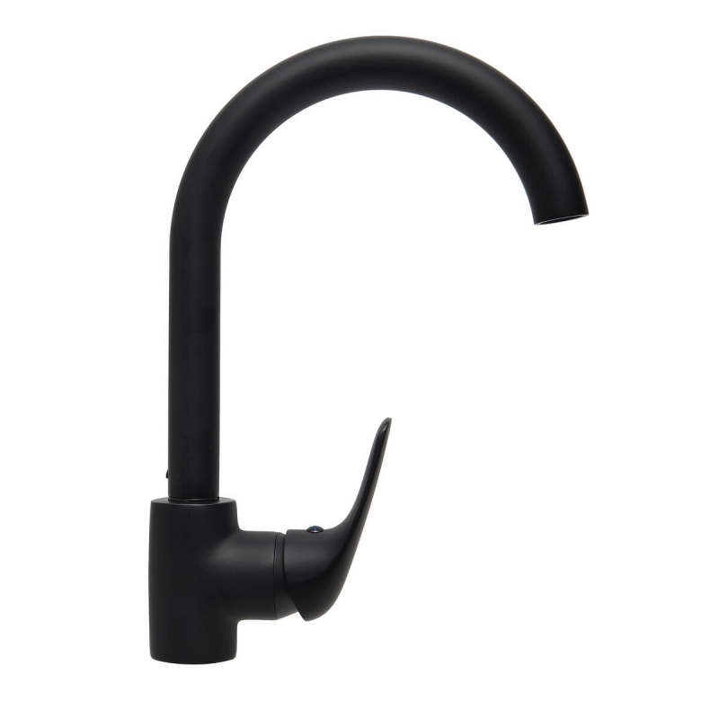 Grifo Monomando de Lavabo Con Brazo Giratorio S-Line Pro Negro Mate BSLPRO280C de Optima