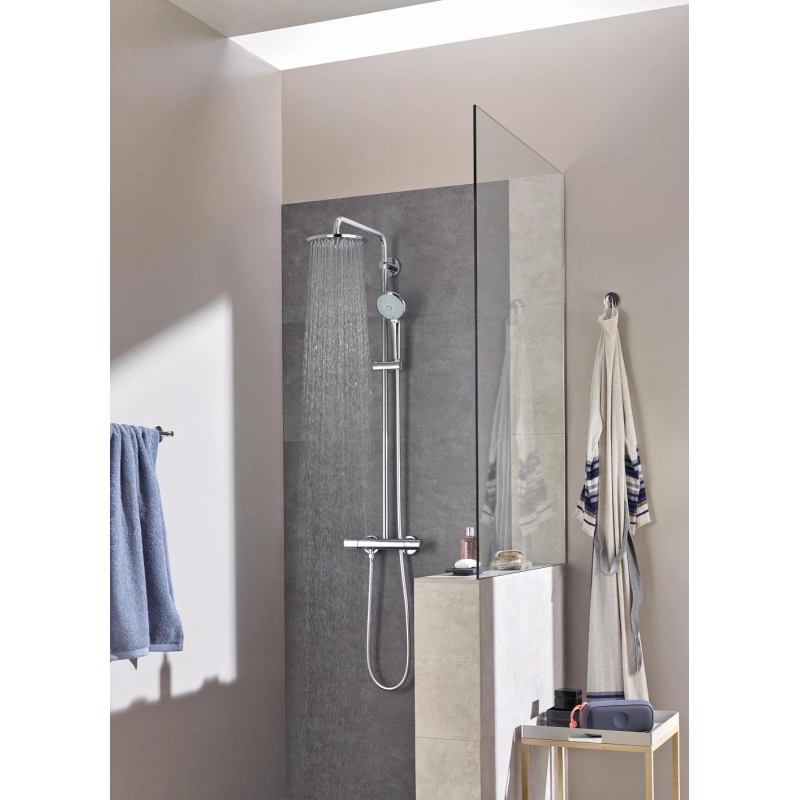 Columna de Ducha Redonda Con Termostato 27296003 Euphoria System 260 de Grohe