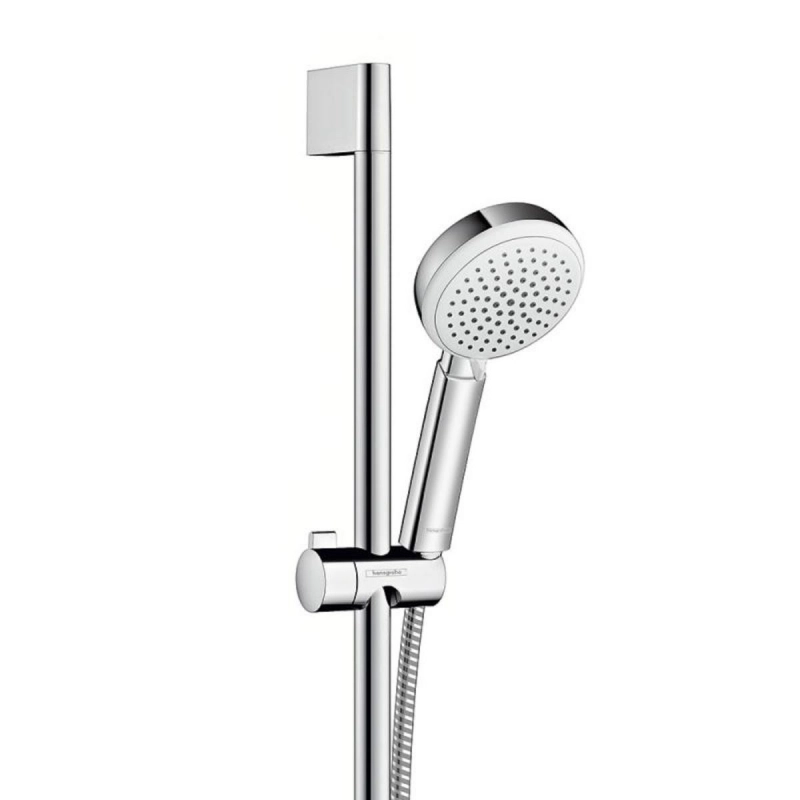 Set de Ducha Termostático con Barra y Flexo de Ducha Cromo/ Blanco 27030400 Crometta 100 de Hansgrohe