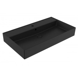 Lavabo INFINITIO NEGRO MATE 80,5X46.5 CM con agujero para grifo SATINF8046