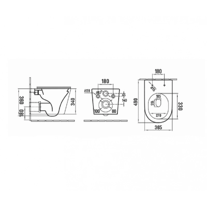 Bastidor GROHE pack cisterna empotrada y pulsador negro mate con inodoro suspendido Rim-ex Infinitio Blanco Mate