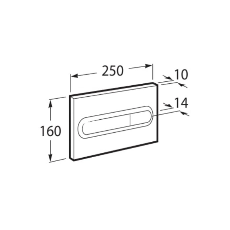 BASTIDOR ROCA DUPLO ONE PACK CISTERNA EMPOTRADA Y PULSADOR PL1 BLANCO BRILLO CON INODORO SUSPENDIDO RIM-EX BREVIS BLANCO 48 CM