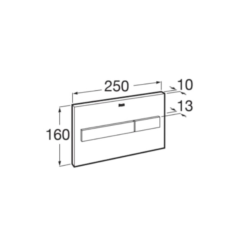 BASTIDOR ROCA DUPLO ONE PACK CISTERNA EMPOTRADA Y PULSADOR PL7 NEGRO MATE CON INODORO SUSPENDIDO RIM-EX BREVIS BLANCO 48 CM