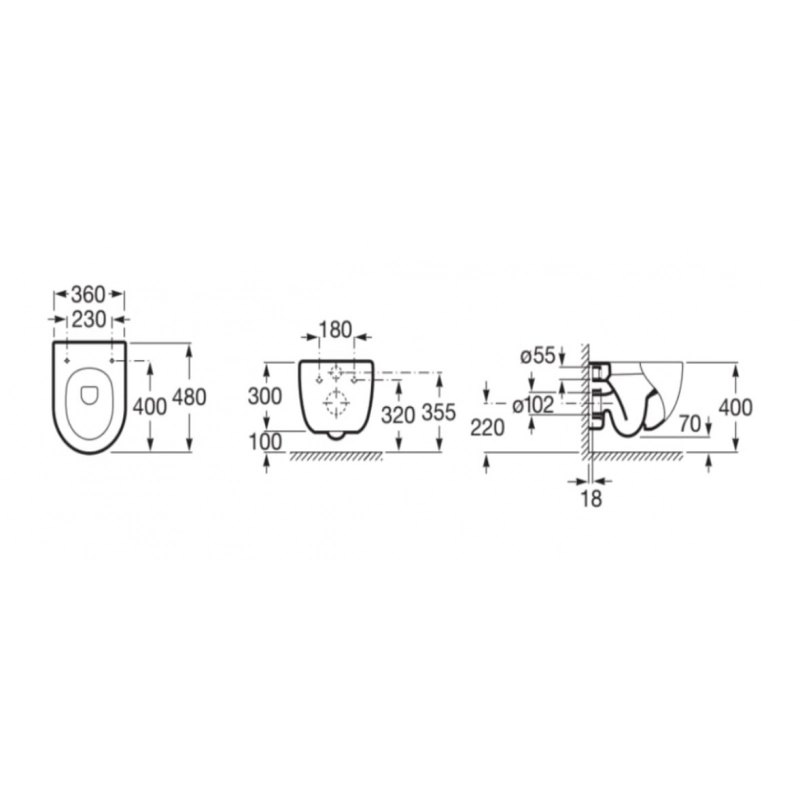 Bastidor GEBERIT Duofix pack cisterna empotrada y pulsador DELTA 01 blan br con inodoro suspendido Meridian de Roca