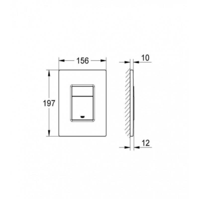 BASTIDOR GROHE PACK CISTERNA EMPOTRADA Y PULSADOR NEGRO MATE CON INODORO SUSPENDIDO SWI BREVIS BLANCO BR Rim-Ex 48cm