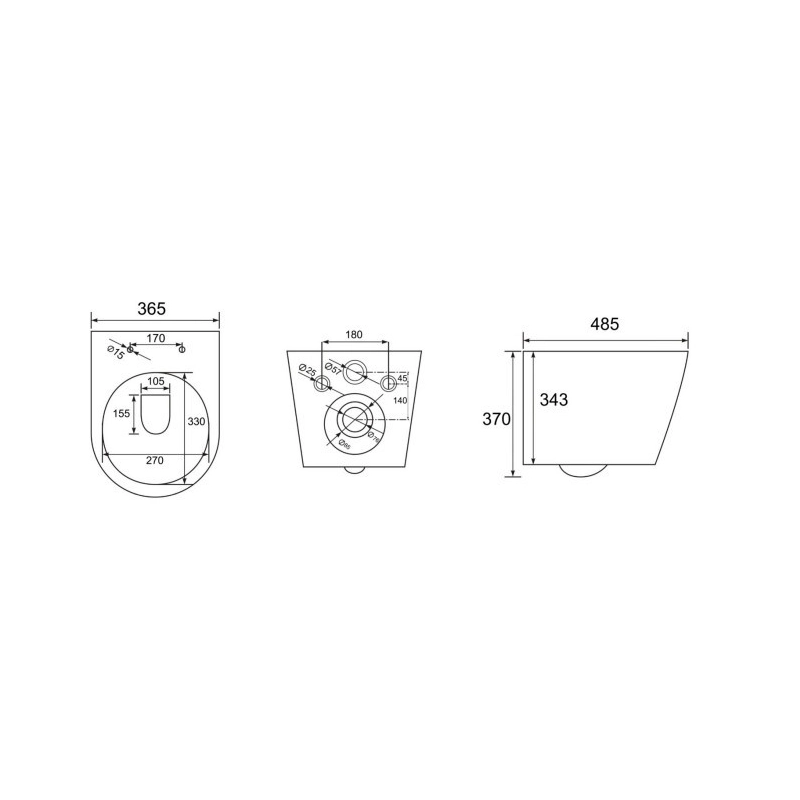 Bastidor GROHE pack cisterna empotrada y pulsador cromo con inodoro suspendido Rim-ex Infinitio Blanco 48 cm de SAT