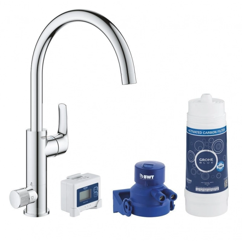 Grohe blue grifo de fregadero pure baucuvre starter kit con Función filtro de agua