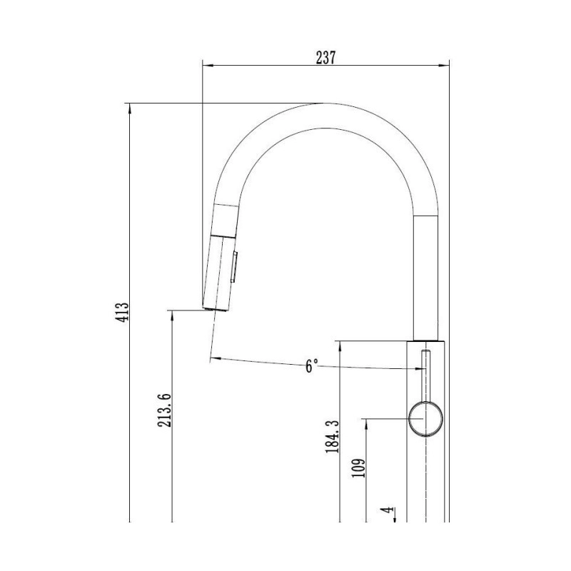 Grifo lavabo negro extraible 2 chorros SATBSD286C  SAT