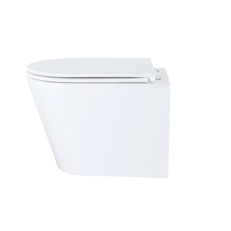 BASTIDOR GROHE PACK CISTERNA EMPOTRADA Y PULSADOR NEGRO MATE CON INODORO SUSPENDIDO SWI BREVIS BLANCO BR Rim-Ex 48cm