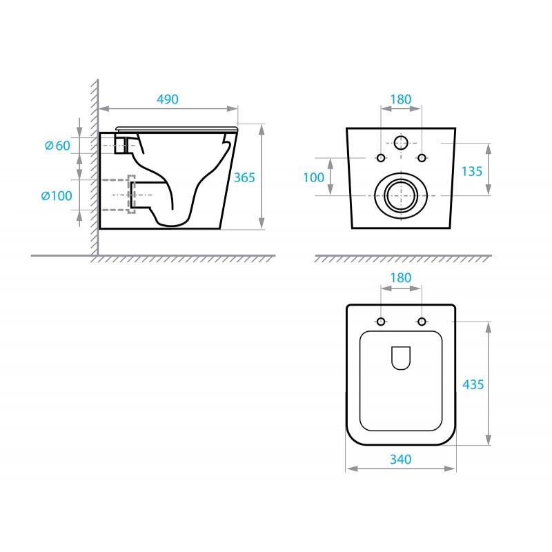 Bastidor GROHE pack cisterna empotrada y pulsador negro mate con inodoro suspendido Rim-ex TREND 49CM SIST.VORTEX DE KP