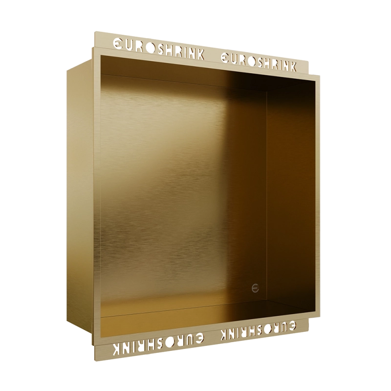 Eurohornacina ORO CEPILLADO de acero inoxidable 30x30 cm / 30x60 cm Euroshrink