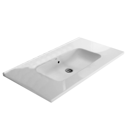 SDZ lavabo RUBI BLANCO BRILLO 101x46 Seno Centrado Cerámico