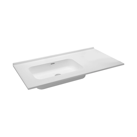 SDZ lavabo RUBI BLANCO BRILLO 101x46 DESPLAZADO Izquierda ceramica