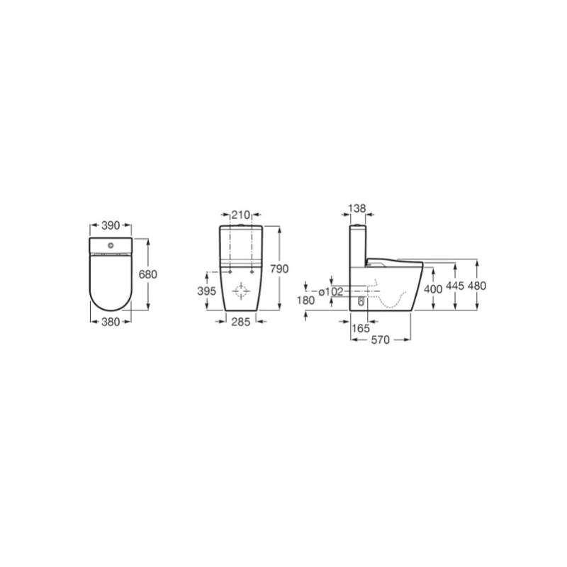 Inodoro Inteligente Roca In-Wash Inspira Rimless