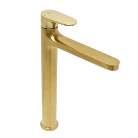 Grifo Monomando 25,4 cms Lavabo Alto ORO CEPILLADO DARK PVD