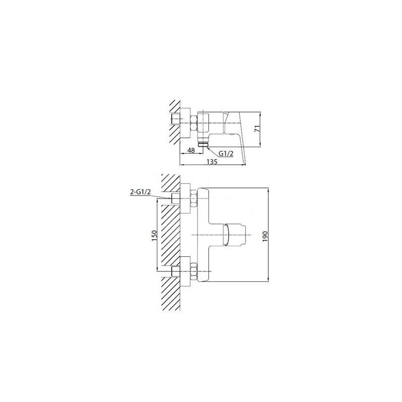 GRIFO MONOMANDO DUCHA CUBE WAY CU268 OPTIMA