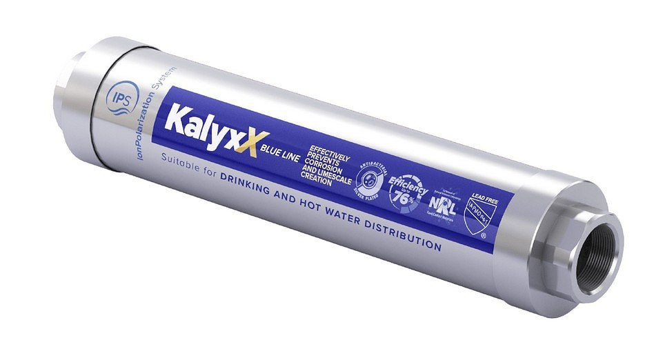 Descalcificador IPS Kalyxx BlueLine-G IPSKXBG34 3/4" efecto antibacteriano.