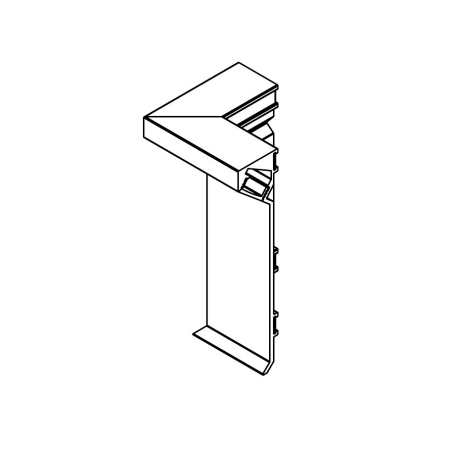 Eurozocalo LED Esquina exterior E-320A aluminio 2,50ml Euroshrink