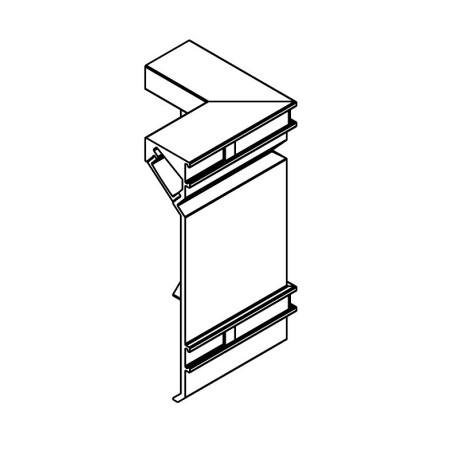 Eurozocalo LED Esquina interior I-320A aluminio 2,50ml Euroshrink