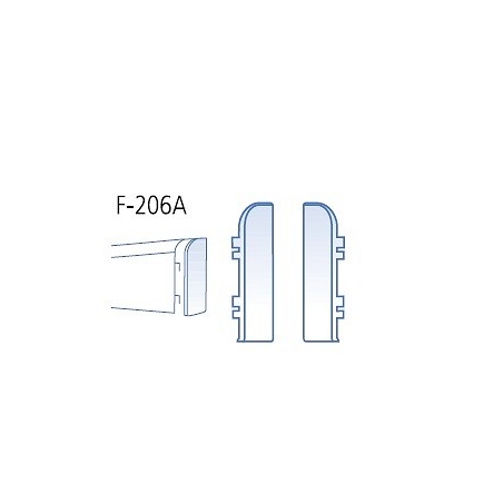 Eurozócalo Tapa final F-206A aluminio 2 ml Euroshrink