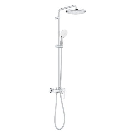 Columna Ducha Monomando Cromo Con Cabezal Blanco Tempesta System 250 De Grohe