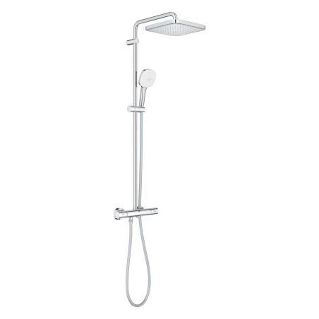 Sistema de ducha termostática GROHE Tempesta Cube 250 con teleducha y rociador mural