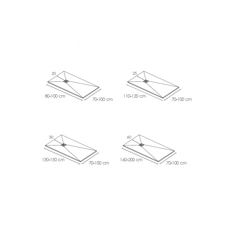 Plato de ducha extraplano Essencial Blanco de Kretta